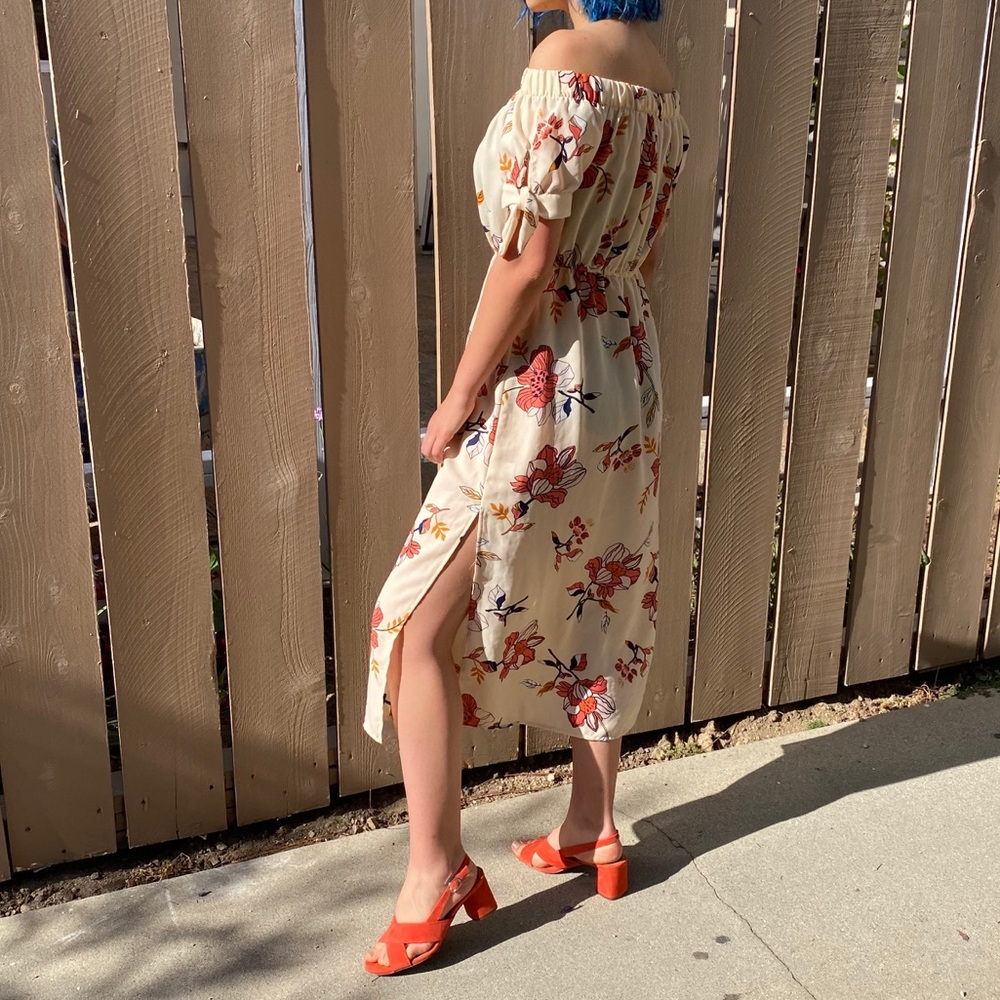 Long creamy dress